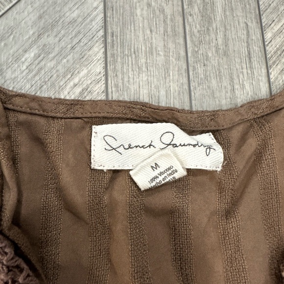 French Laundry Taupe Blouse with Lace Detail - Picture 9 of 13
